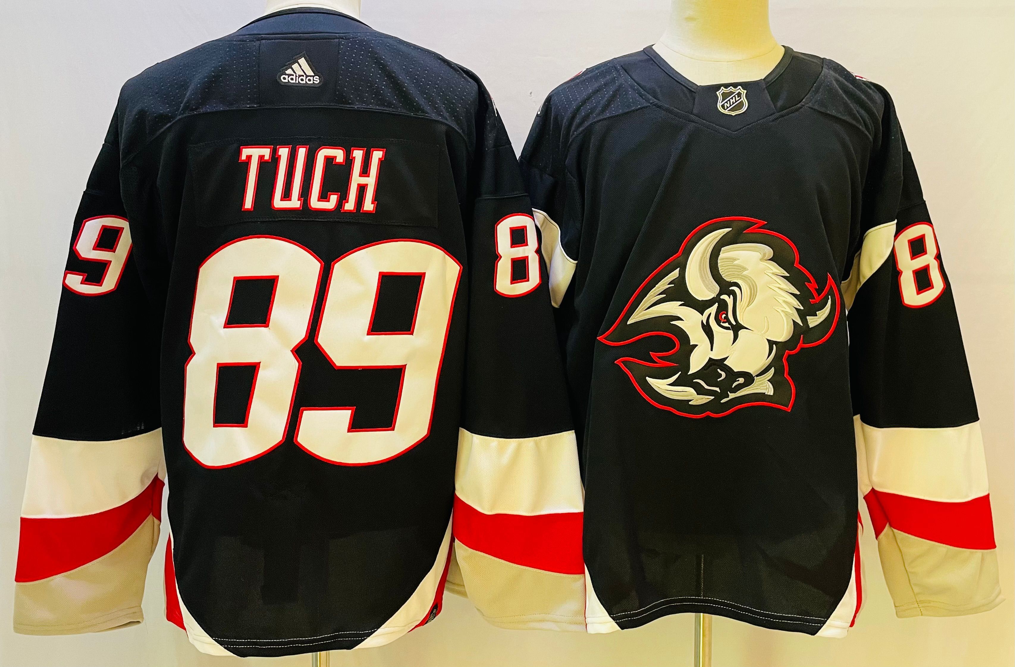Men Buffalo Sabres #89 Tuch Black Throwback 2022 Adidas NHL Jersey->more nhl jerseys->NHL Jersey